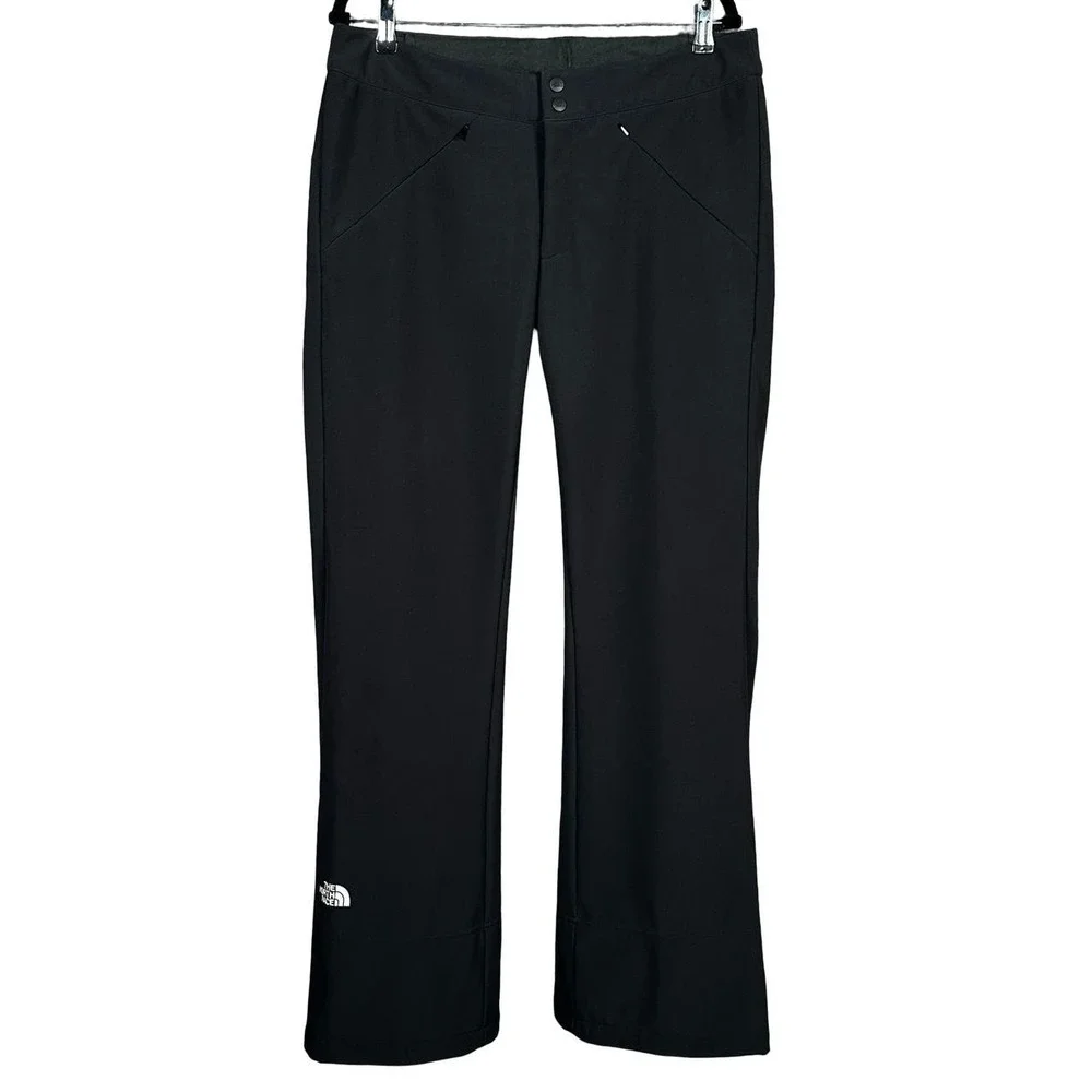 The North Face Apex STH Black Ski Pants Women L Regular Stretch Fleece Softshell